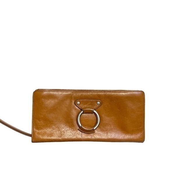 HOBO Handbags - Hobo brown leather wristlet clutch bag